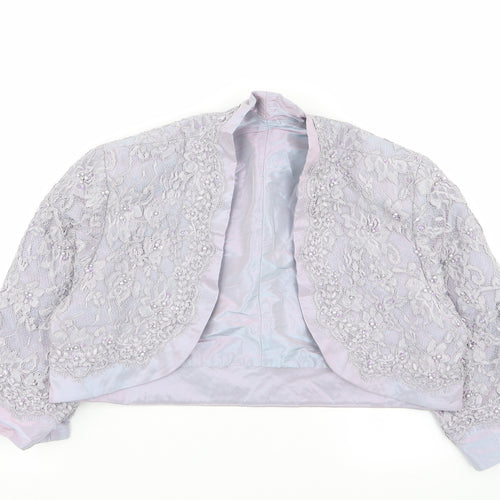 Preworn Womens Purple Floral  Cardigan Jumper Size 14