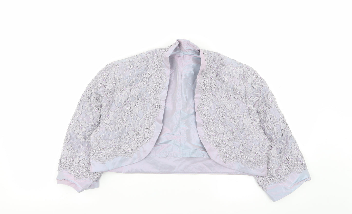 Preworn Womens Purple Floral  Cardigan Jumper Size 14