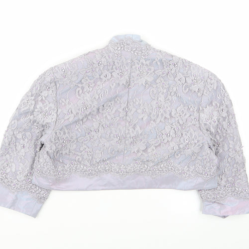 Preworn Womens Purple Floral  Cardigan Jumper Size 14