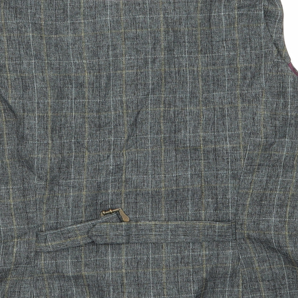 katrin Womens Grey Check  Jacket Suit Waistcoat Size 12