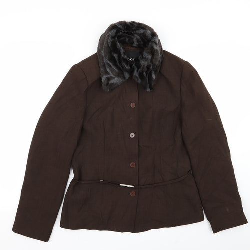 ccdk Womens Brown   Jacket Blazer Size 14