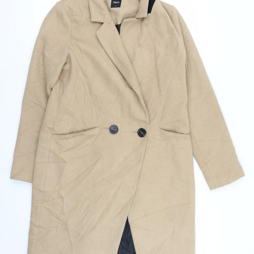 Oasis Womens Beige   Overcoat Coat Size M