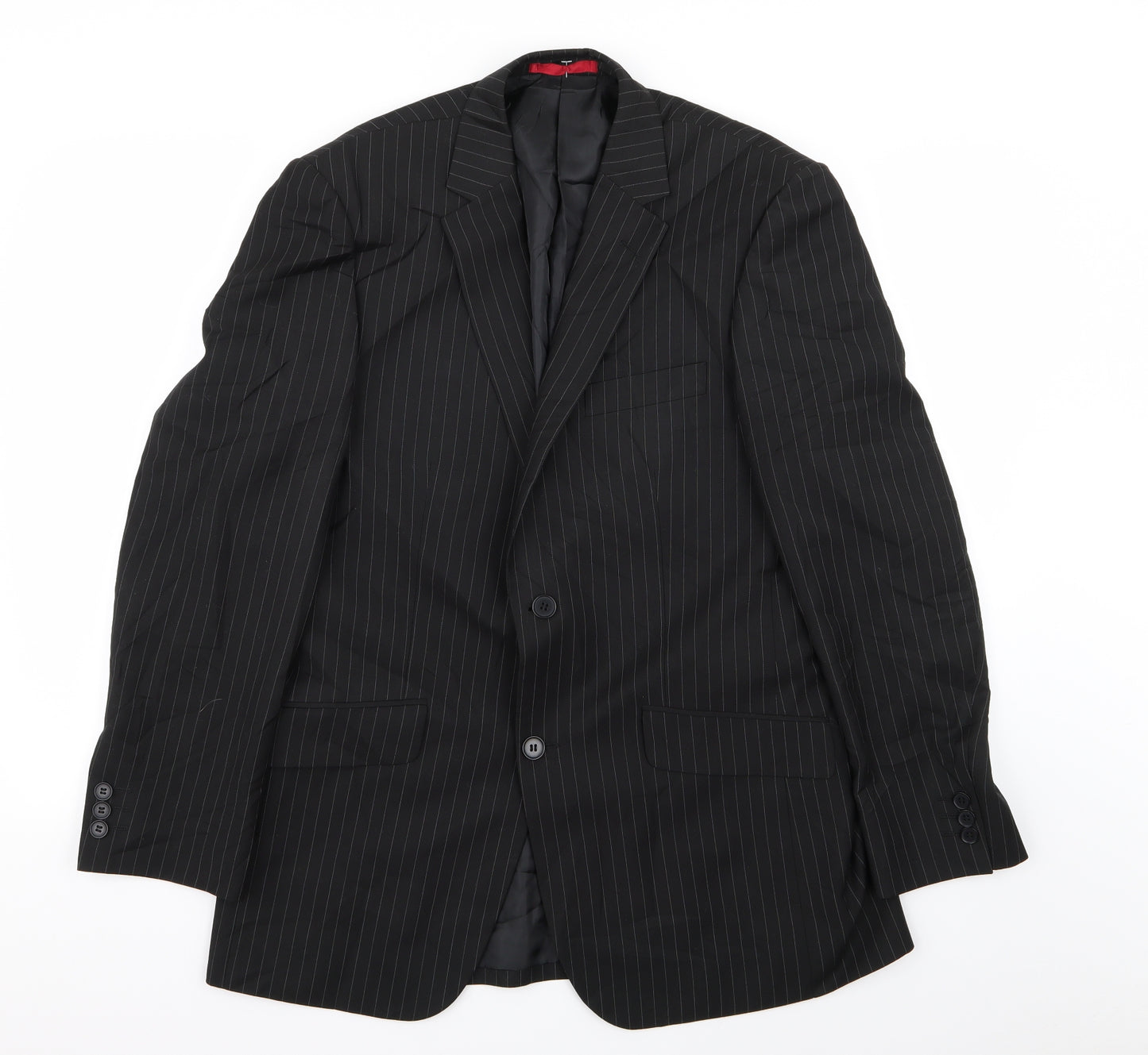 Burton Mens Black Striped  Jacket Blazer Size 38