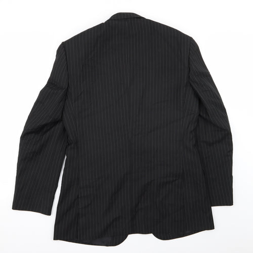 Burton Mens Black Striped  Jacket Blazer Size 38