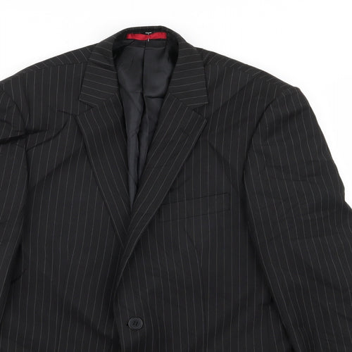 Burton Mens Black Striped  Jacket Blazer Size 38