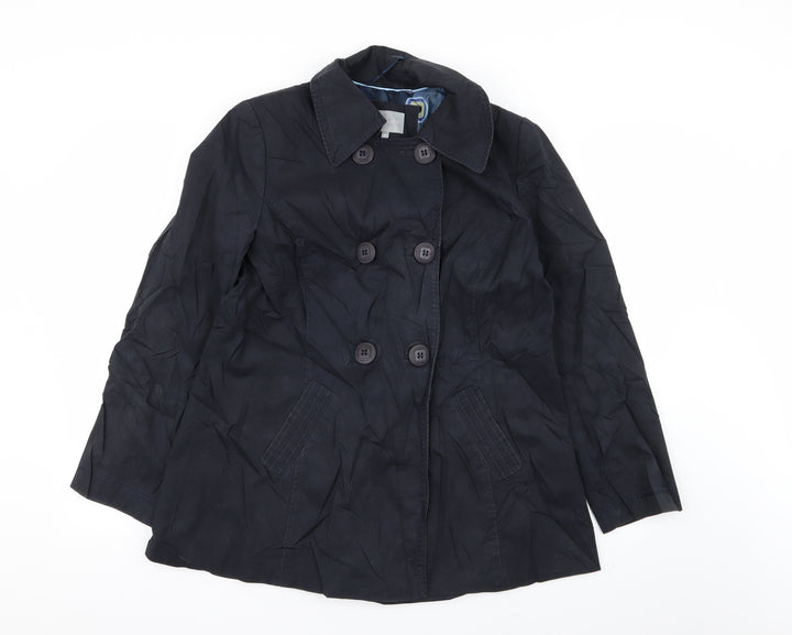 Per Una Womens Blue Jacket Coat Size 14