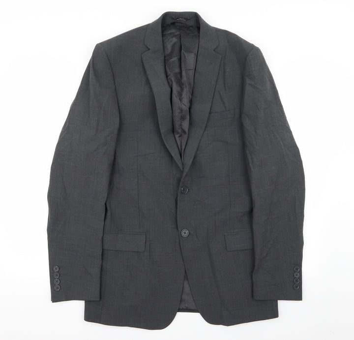 M&S Mens Grey Jacket Blazer Size 38