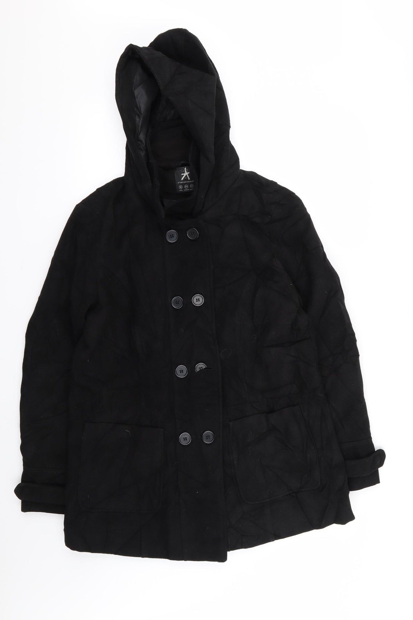 Primark Womens Black   Overcoat Coat Size 16