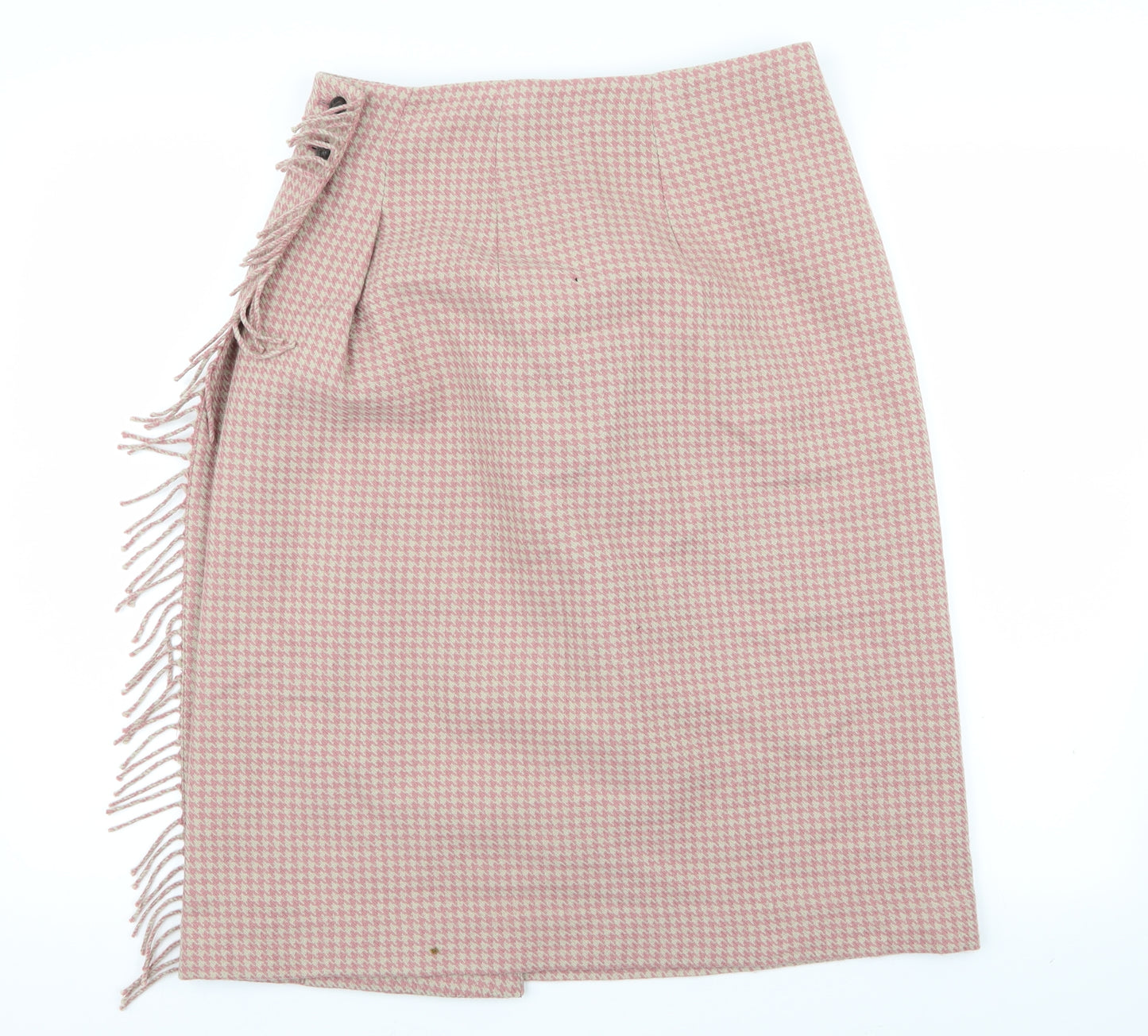 uni qld Womens Multicoloured Houndstooth  A-Line Skirt Size 30 in