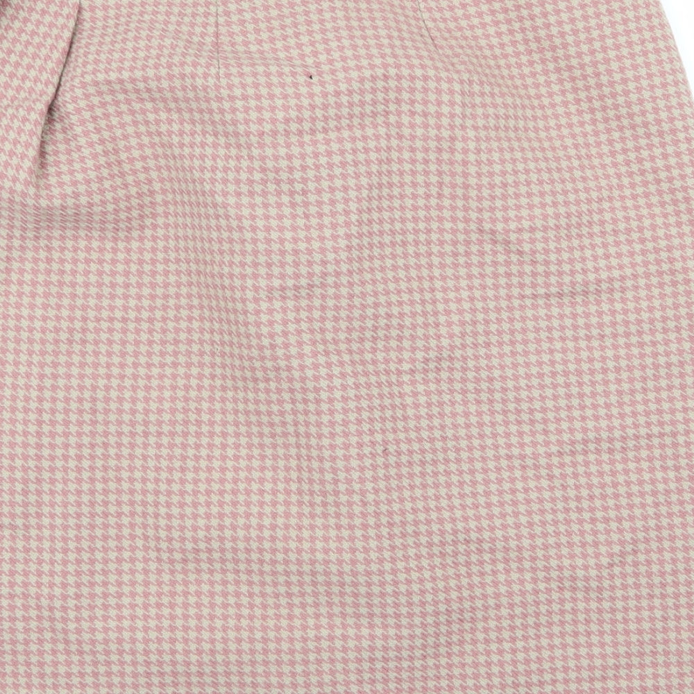 uni qld Womens Multicoloured Houndstooth  A-Line Skirt Size 30 in