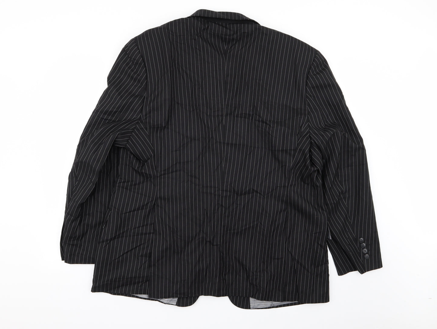Ben Sherman Mens Black Striped  Jacket Blazer Size 42