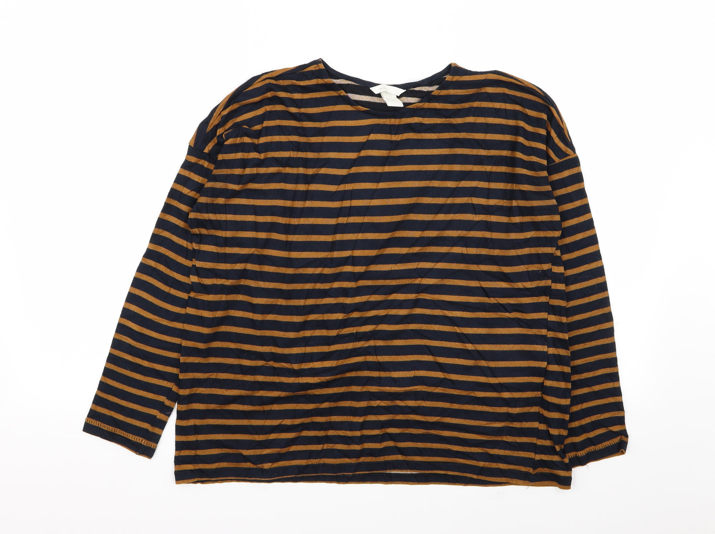 H&M Womens Multicoloured Striped  Basic T-Shirt Size 12