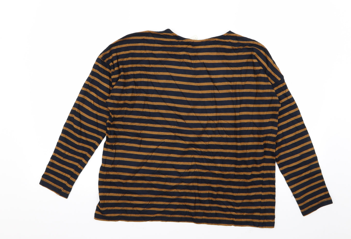 H&M Womens Multicoloured Striped  Basic T-Shirt Size 12