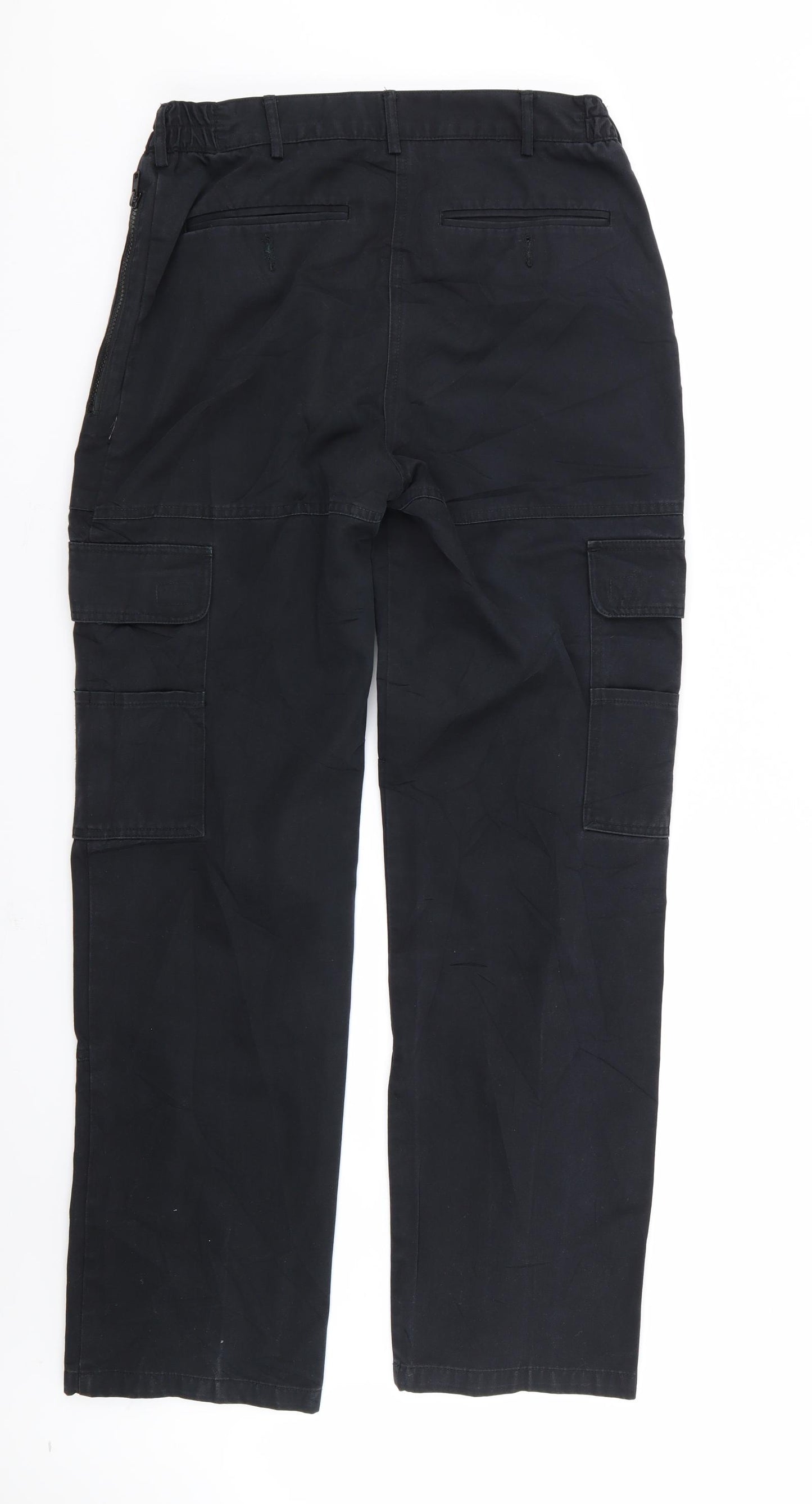 Preworn Womens Black   Cargo Trousers Size 12 L33 in