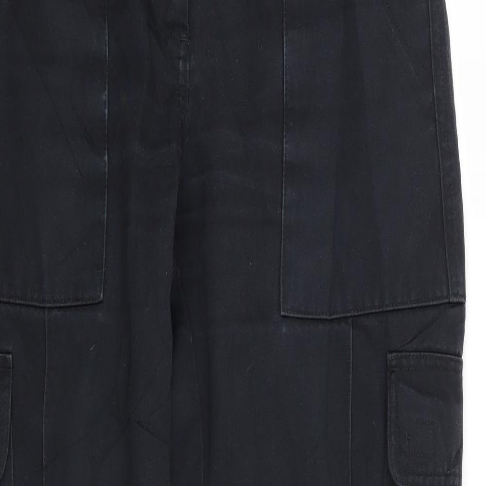 Preworn Womens Black   Cargo Trousers Size 12 L33 in
