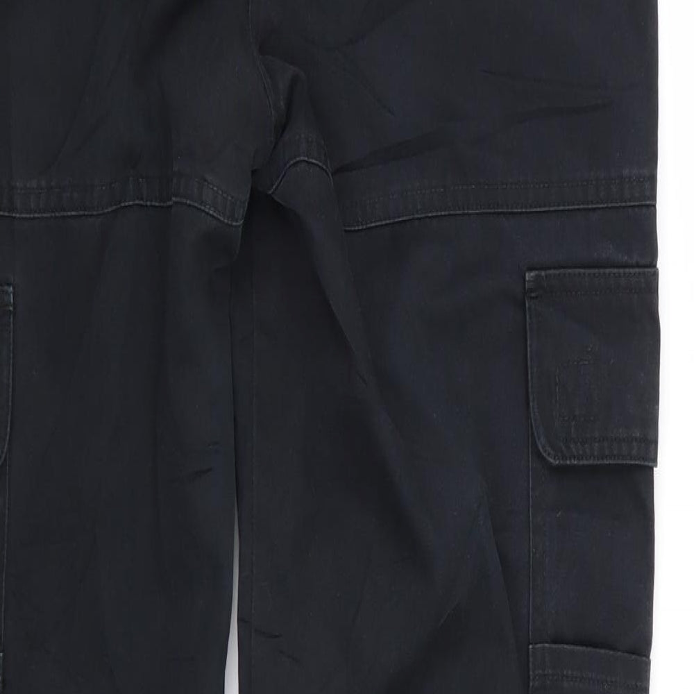 Preworn Womens Black   Cargo Trousers Size 12 L33 in