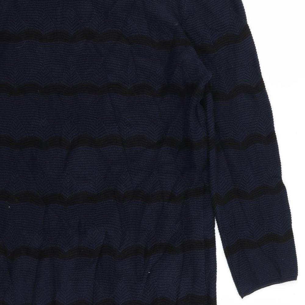 Monsoon Womens Blue Striped  Jumper Dress  Size 18
