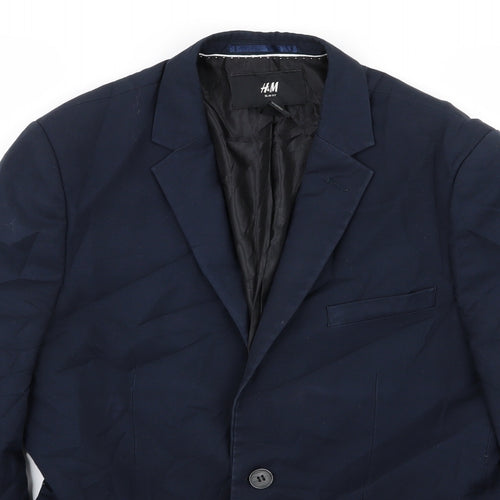 H&M Mens Blue   Jacket Blazer Size 36