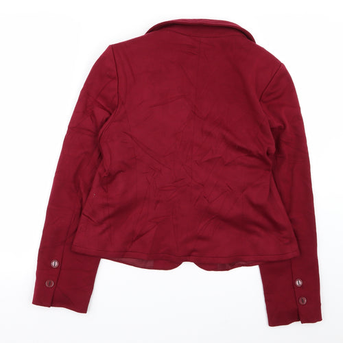 M&S Womens Red   Jacket Blazer Size 14