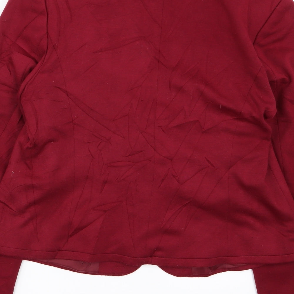 M&S Womens Red   Jacket Blazer Size 14