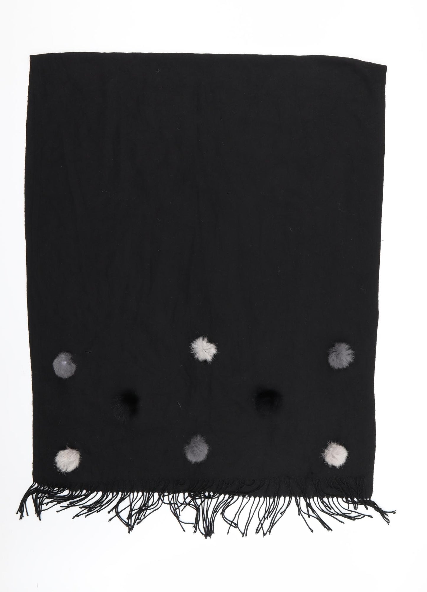 Preworn Womens Black Polka Dot   Scarf
