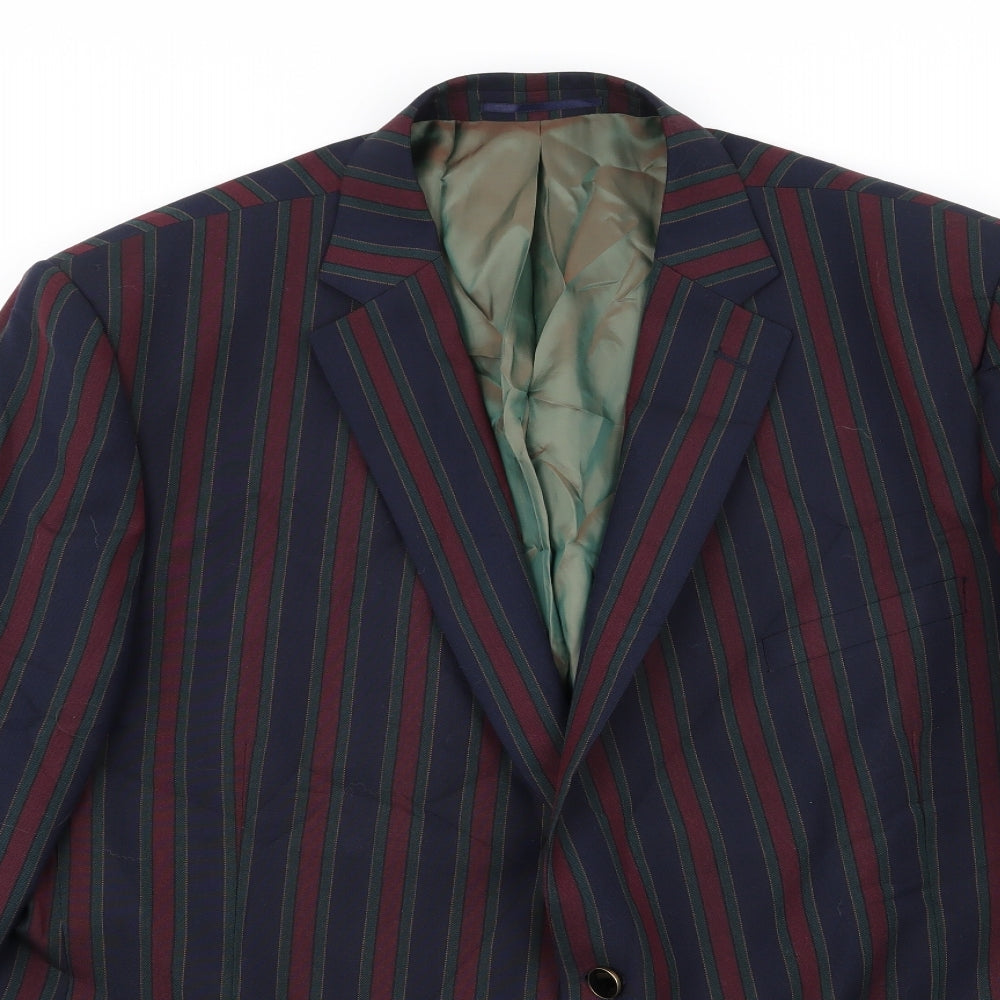 Brook Taverner Mens Multicoloured Striped  Jacket Blazer Size 52