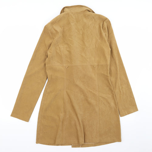 donna b Womens Beige   Overcoat Coat Size L