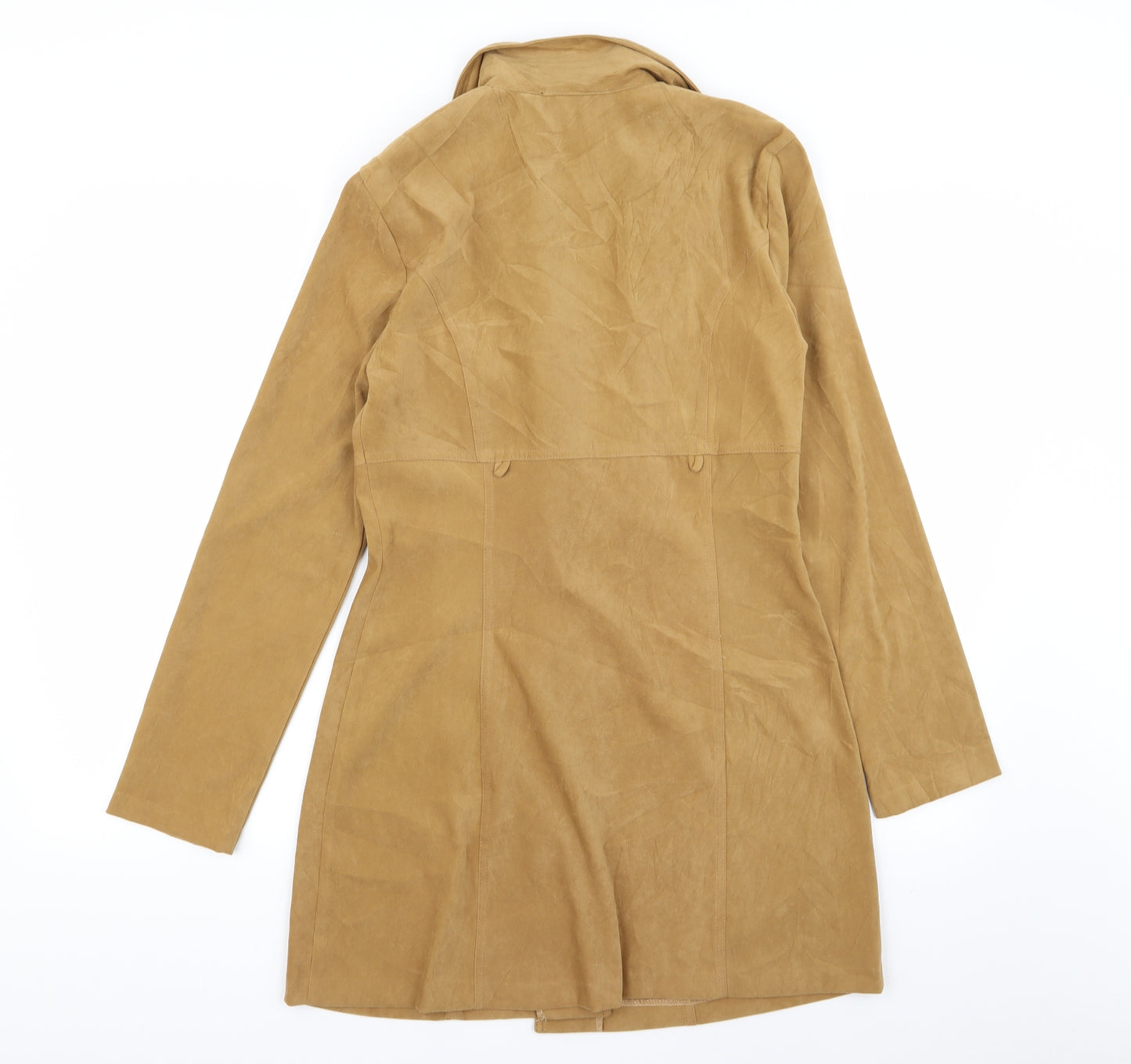 donna b Womens Beige   Overcoat Coat Size L