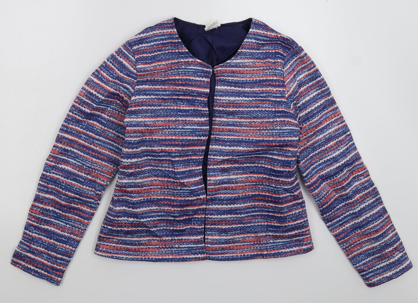Anne De Lancay Womens Multicoloured Striped  Jacket Blazer Size S