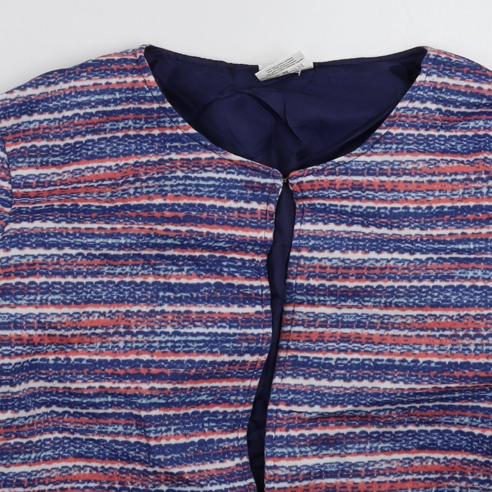 Anne De Lancay Womens Multicoloured Striped  Jacket Blazer Size S