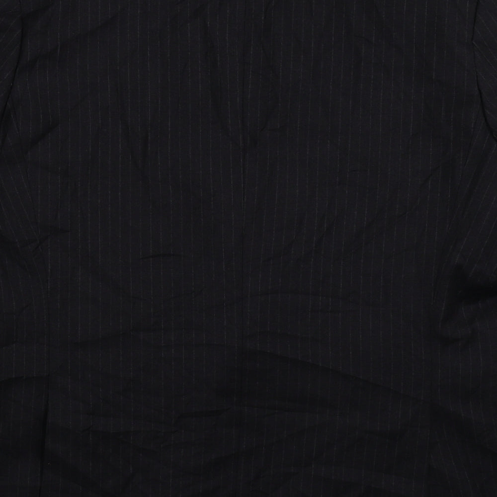 Jaeger Mens Black Striped  Jacket Suit Jacket Size 44