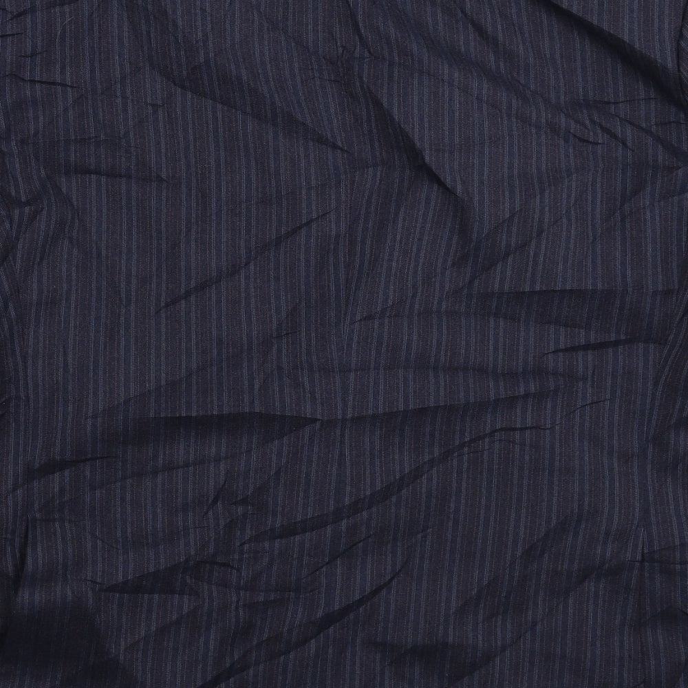 Preworn Mens Blue Striped  Jacket Suit Jacket Size 46
