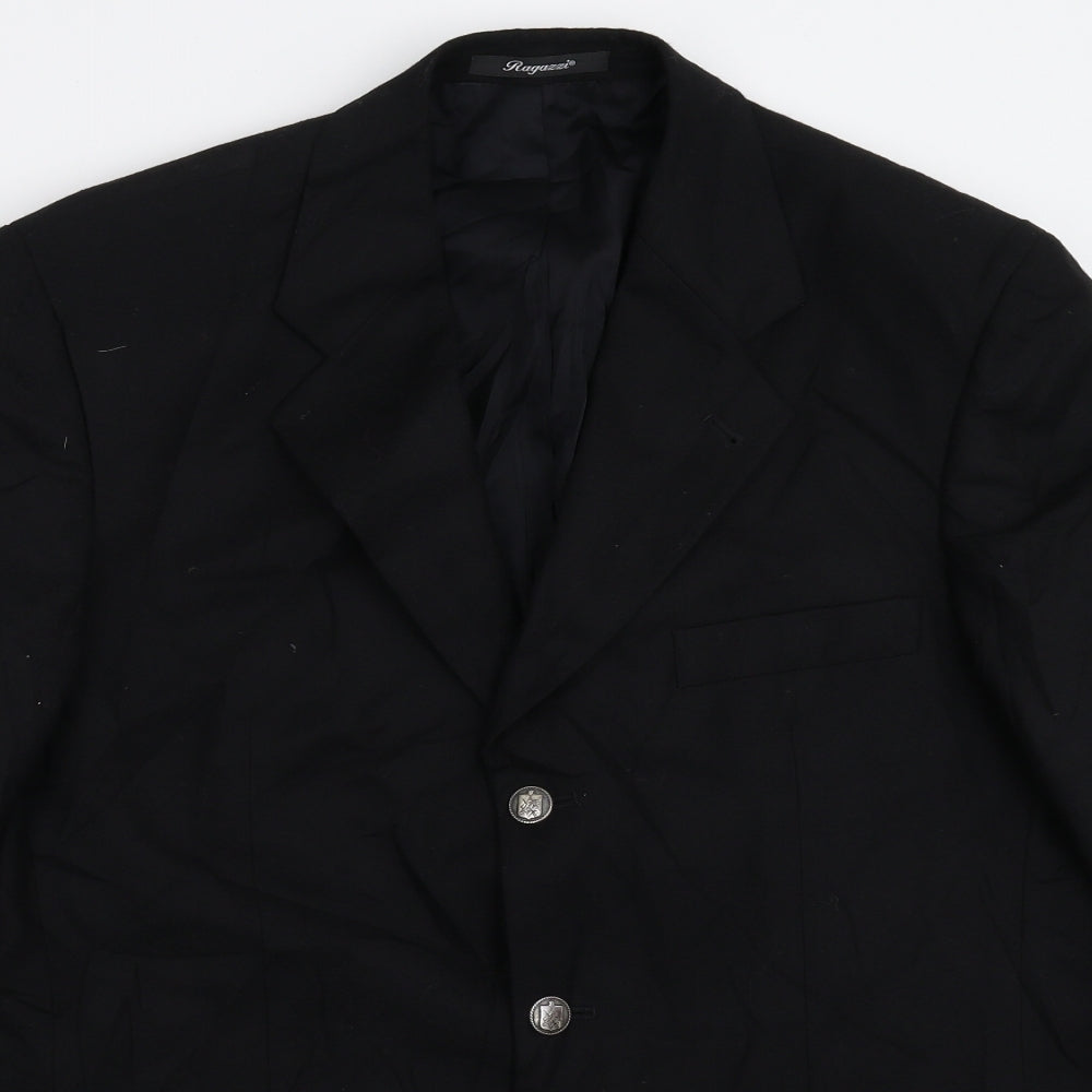 Ragazzi Mens Black   Jacket Suit Jacket Size 42