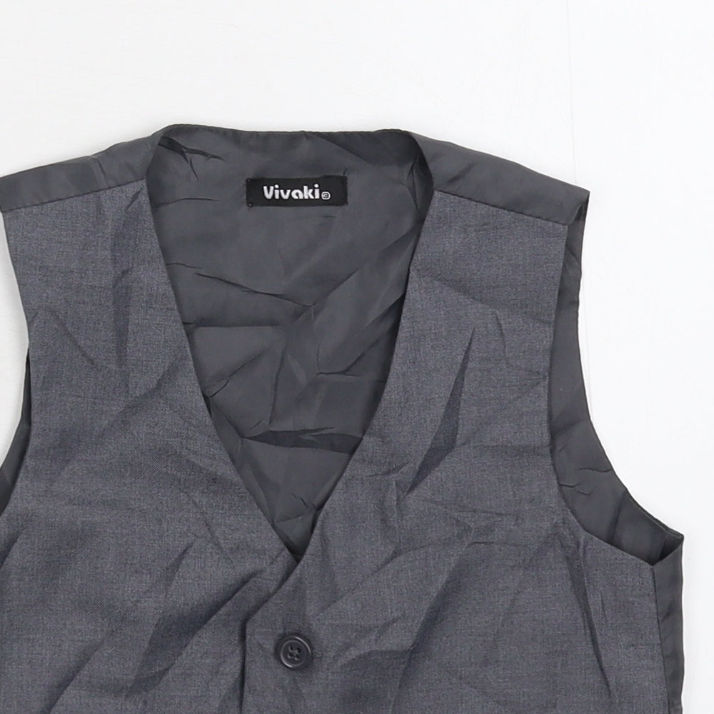 VivaKi Boys Grey   Jacket Waistcoat Size 5 Years