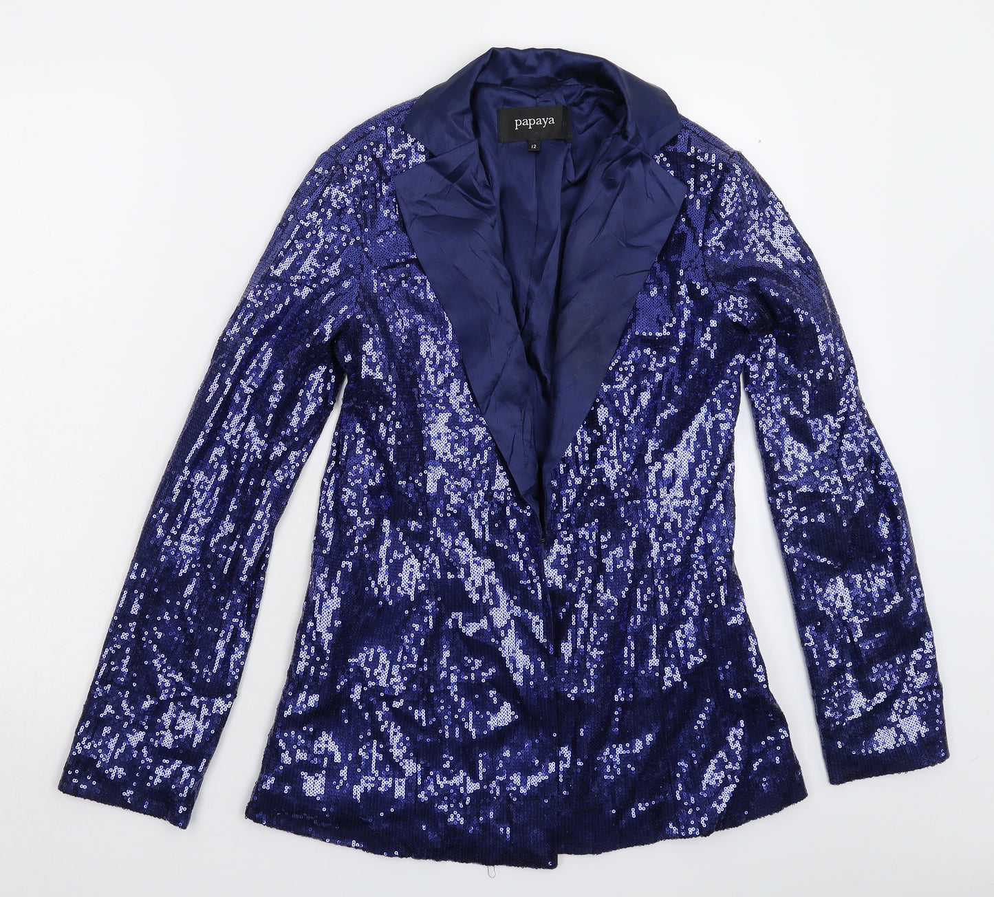 Papaya Womens Blue   Jacket Blazer Size 12