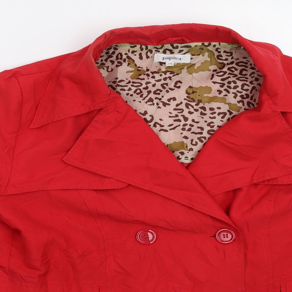 Papaya Womens Red   Jacket Blazer Size 14