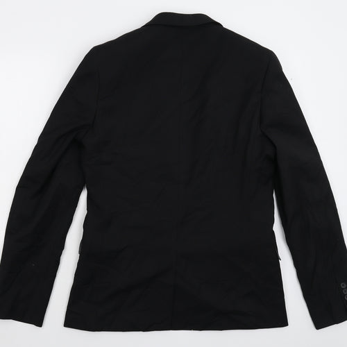 Topman Mens Black   Jacket Suit Jacket Size 38