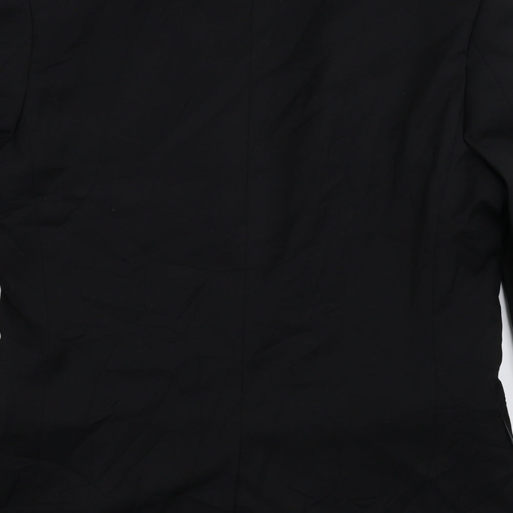Topman Mens Black   Jacket Suit Jacket Size 38
