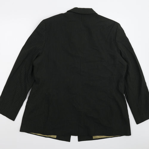 Marks and Spencer Womens Grey Striped  Jacket Suit Jacket Size 20
