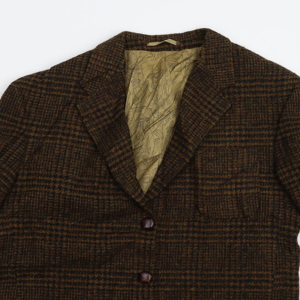 NEXT Womens Brown Check  Jacket Blazer Size S