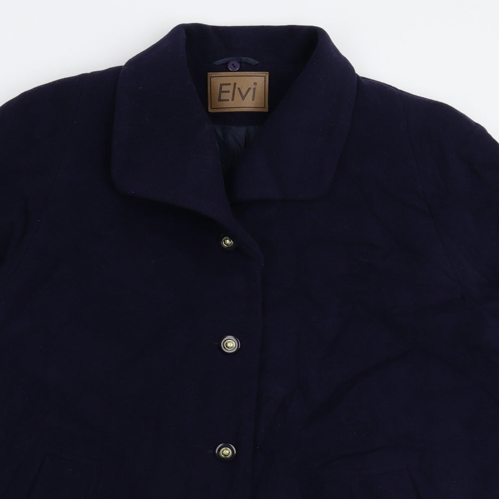 ELVI Womens Blue   Overcoat Coat Size XL