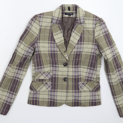 Comma Womens Multicoloured Check  Jacket Suit Jacket Size 10