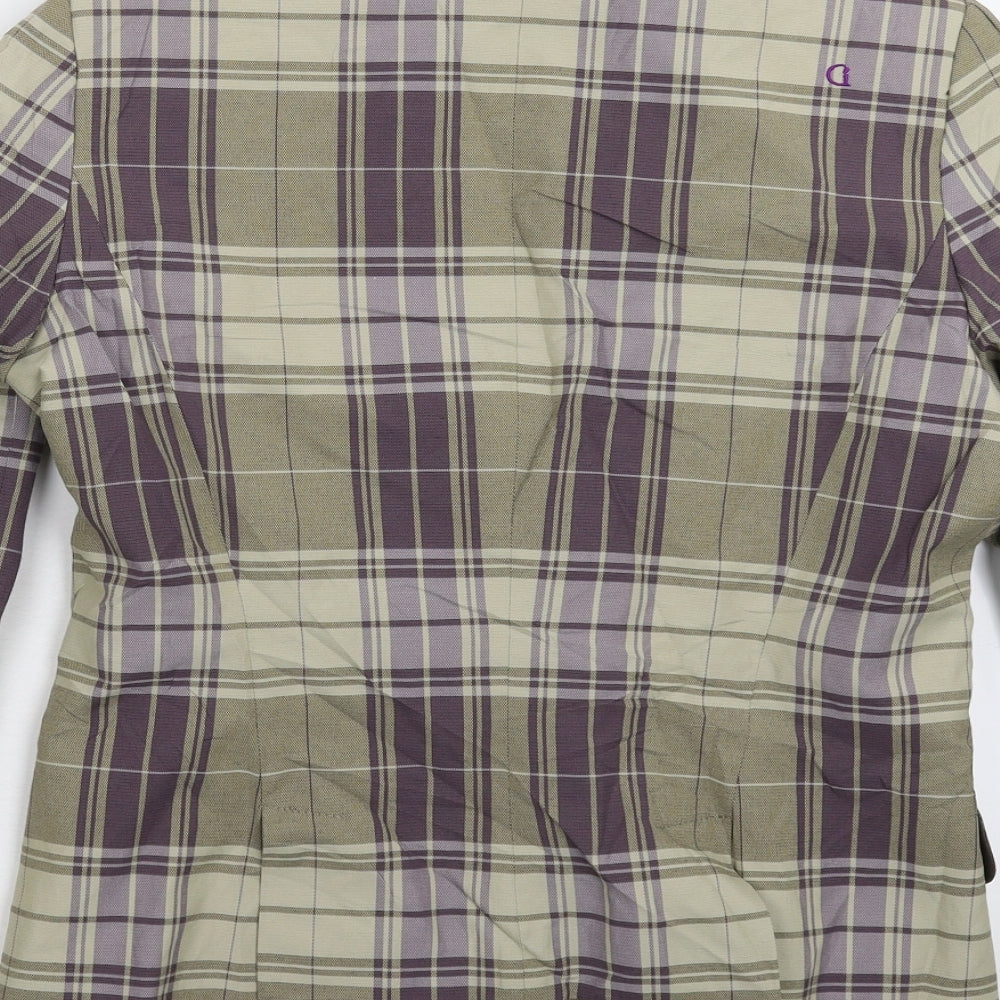 Comma Womens Multicoloured Check  Jacket Suit Jacket Size 10