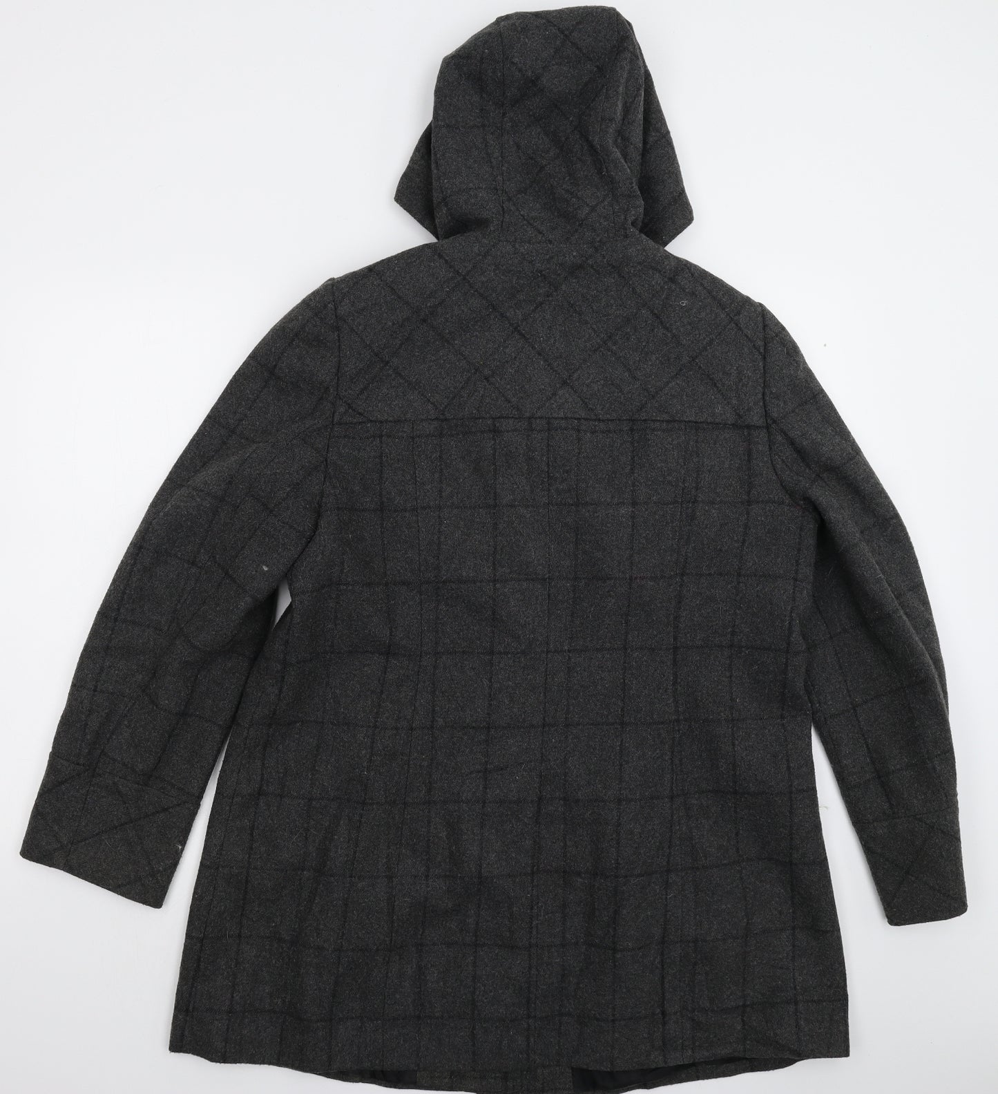 George Womens Grey Check  Pea Coat Coat Size 18