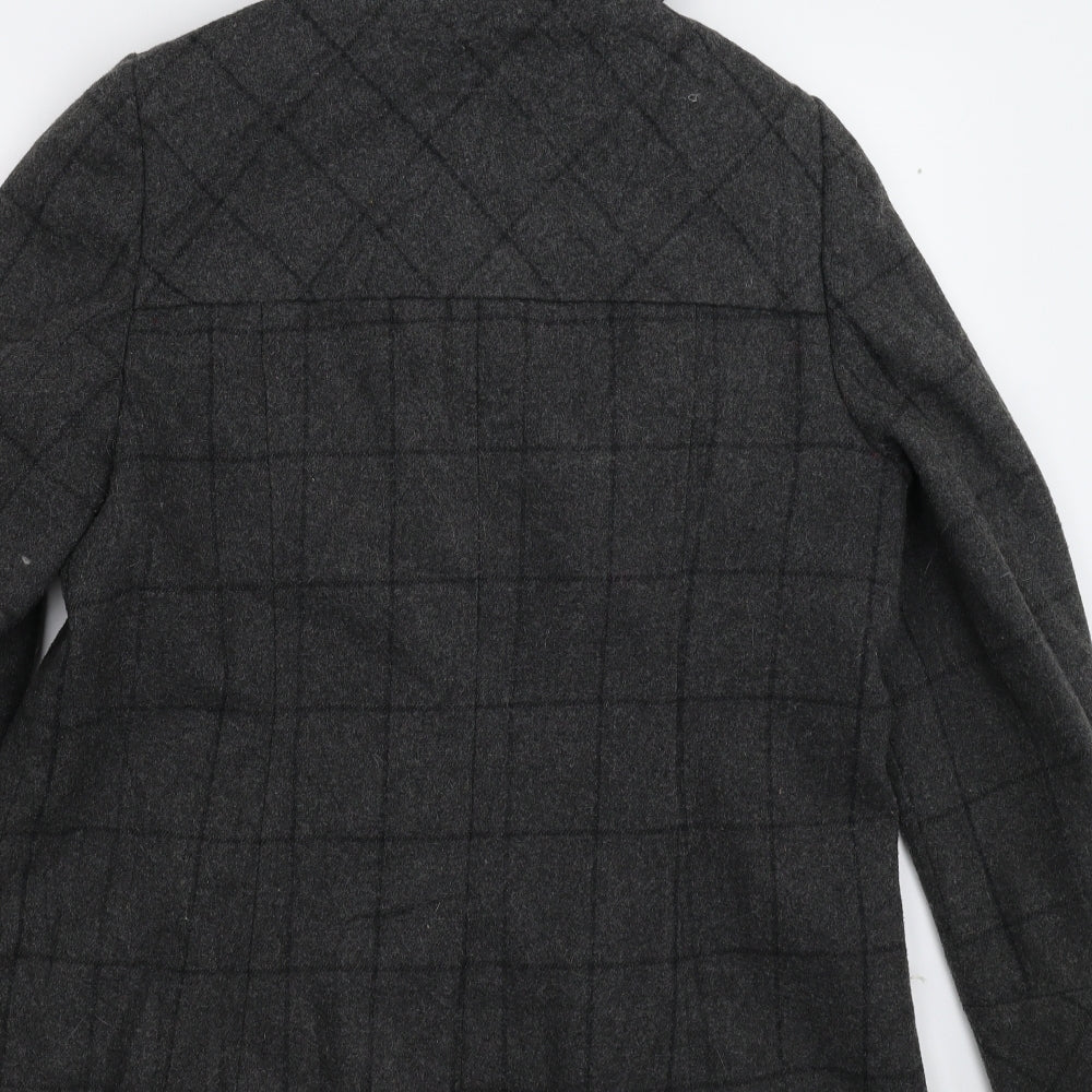 George Womens Grey Check  Pea Coat Coat Size 18