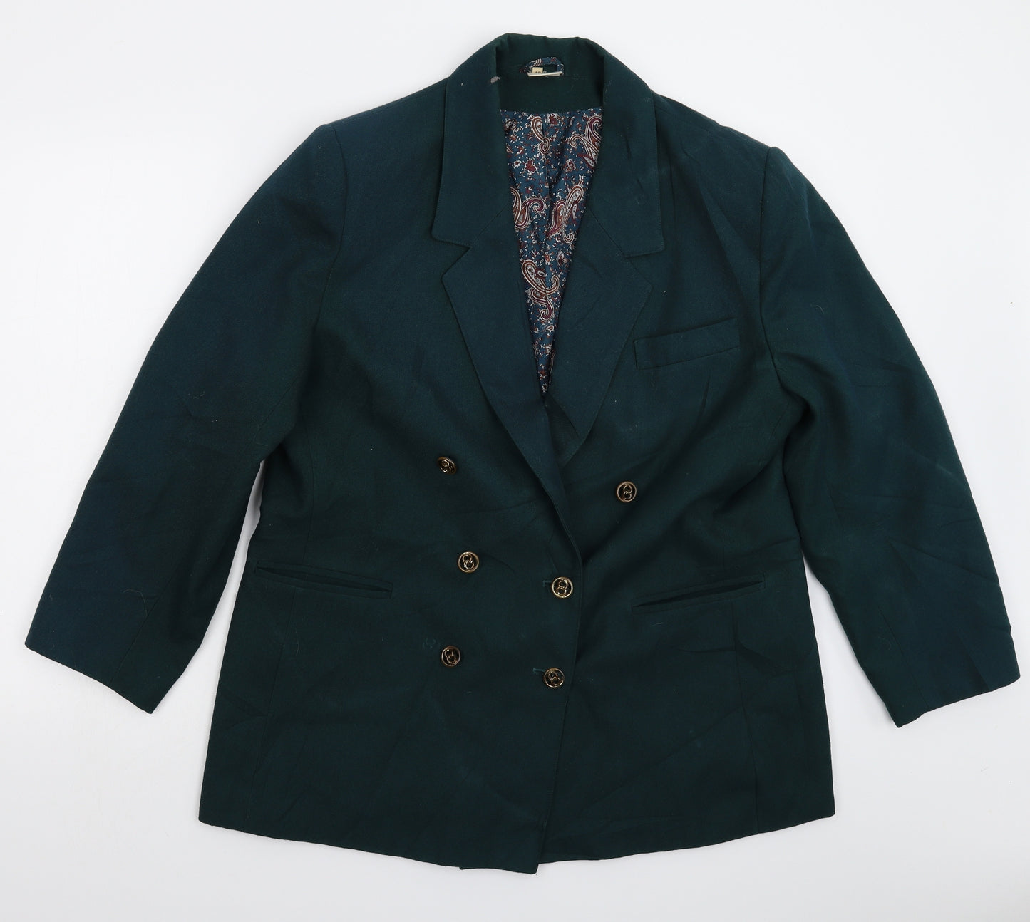 Preworn Womens Green   Jacket Suit Jacket Size 18