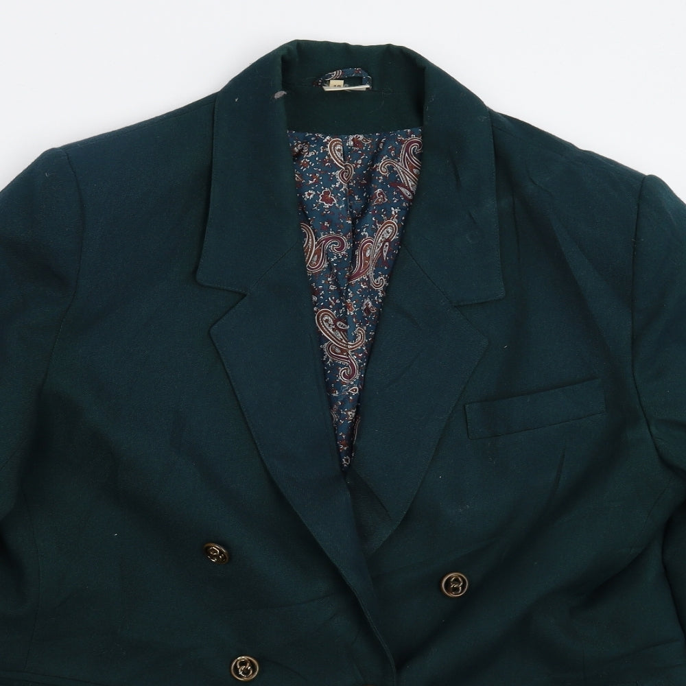 Preworn Womens Green   Jacket Suit Jacket Size 18