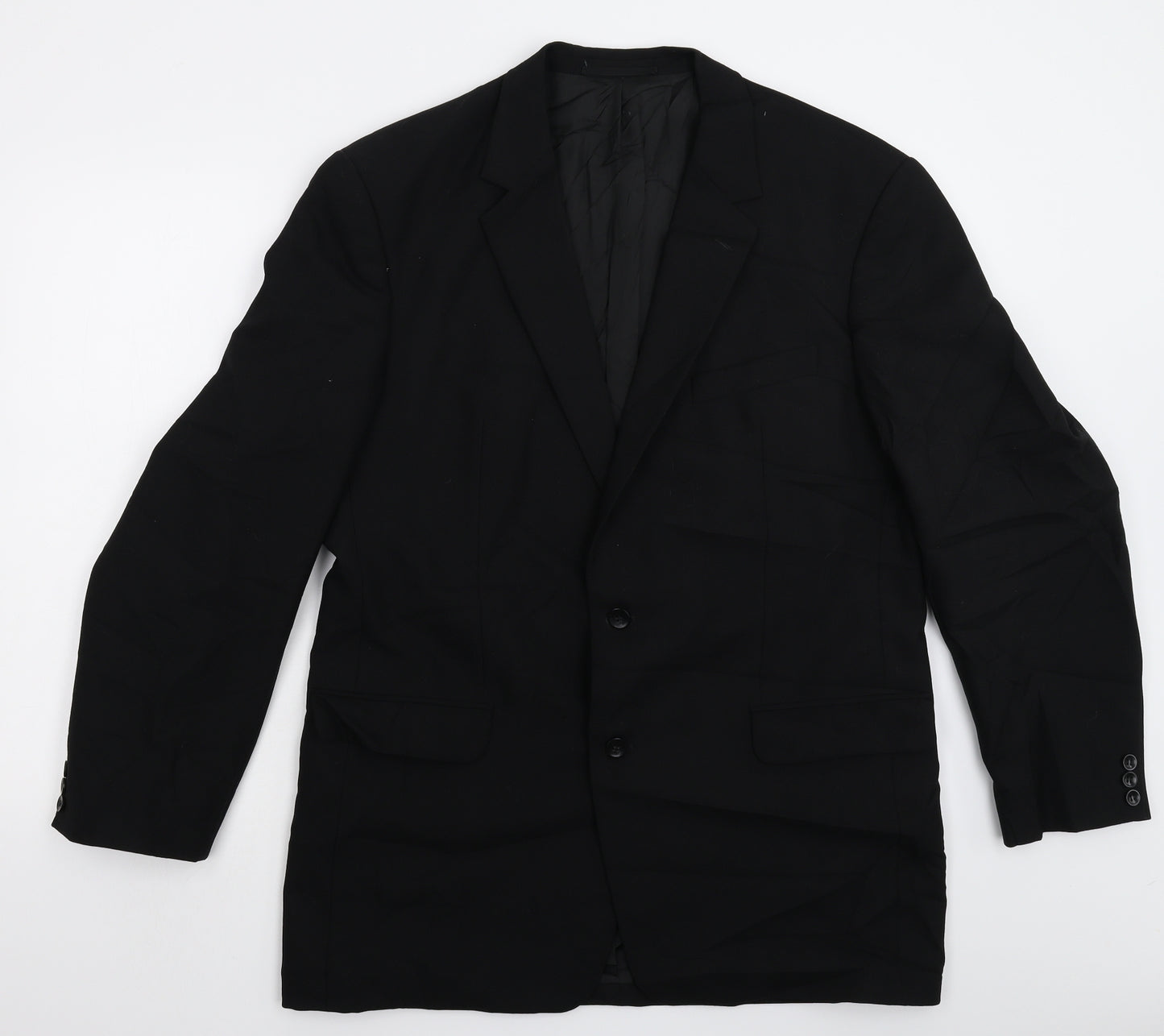 Preworn Mens Black   Jacket Suit Jacket Size 42