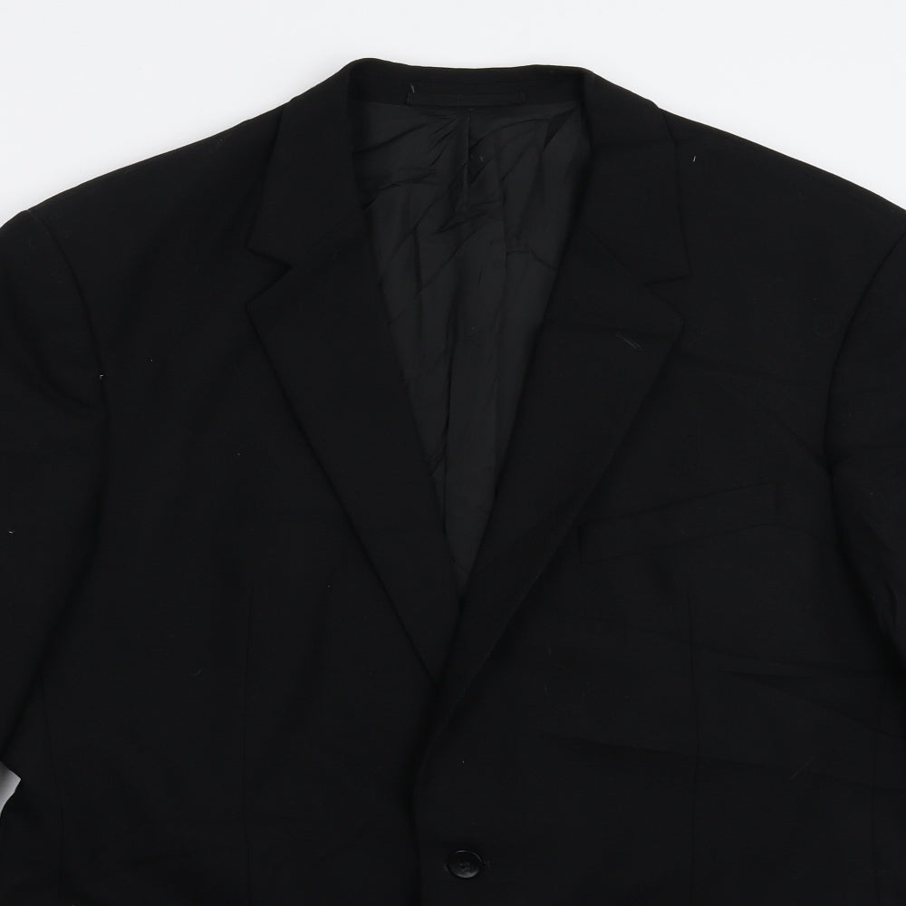 Preworn Mens Black   Jacket Suit Jacket Size 42