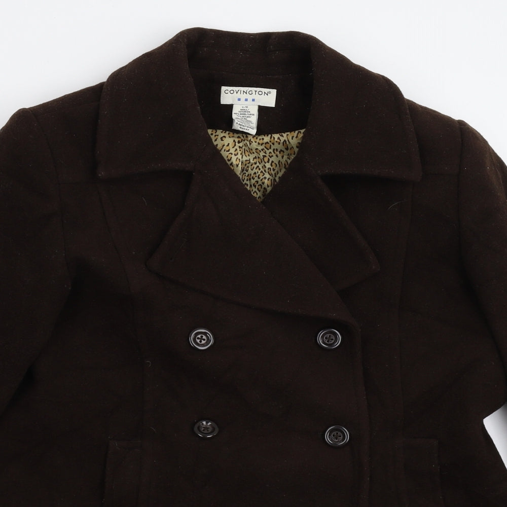 Covington Womens Grey   Pea Coat Coat Size L